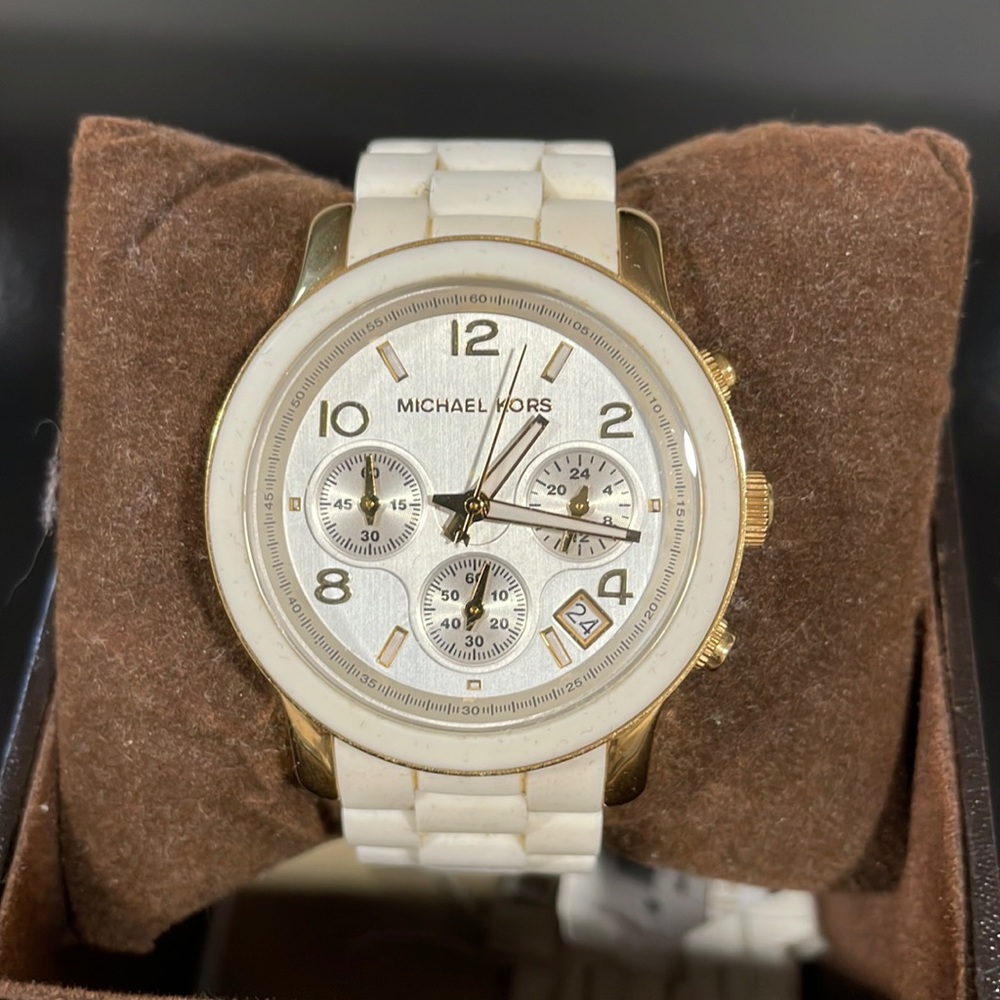 Michael Kors White/Gold Watch